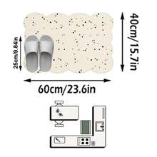 1PC Rice Base Colorful Polka Dot & Scattered Pattern Modern Minimalist Playful Area Rug, Fresh Cute Style Faux Cashmere Asymmetrical Wavy Edge Rectangular Full Coverage Green Brown Blue Red Color Dots & Wave Border Details Machine Washable Carpet, Suitable For Living Room Bedroom Balcony, All Season Home Decor - Multicolor - View 11