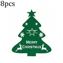 8pcs/44pcs Christmas Table Decor Set, Plaid Paper Napkins, Christmas Tree Cutlery Holder Bag, Christmas Dinner Party Home Table Decoration Supplies - Multicolor - View 10