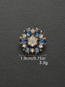4PCS Crystal Rhinestone Hand-Sewn Buttons Flower Shape Decorative Buckles For Women Coats Dresses Jackets Formal Wear Clothing Repair - Multicolor - View 19