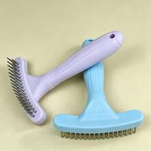 Pet Rake Comb Double‑Row Movable Pins Grooming Brush For Dogs Cats Removes Loose Undercoat Mats Tangled Hair - View 9