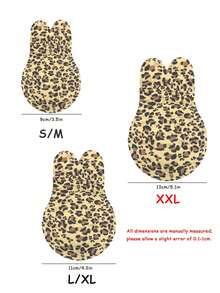 1 Pair Leopard Print Rabbit Ear Breast Lift Adhesive Pads, Self-Adhesive Invisible Bra Pads, Backless Strapless Invisible Breast Pads, Suitable For Dresses, Parties And Special Occasions, Lingerie, Adhesive Bras, Breast Tape, Travel Essentials, Strapless Bras - Upgraded Version - View 10