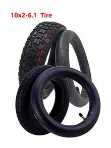 10x2-6.1 Tire Inner Outer Tube With Wheel Hub Compatible With Xiaomi Mijia M365 Series Electric Scooter High Performance Pneumatic Tyre - A - View 1