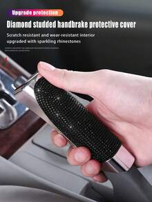 1 buah Penutup Gagang Rem Tangan Rhinestone, Tutup Rem Tangan Mobil, Terbuat dari Plastik ABS Berkualitas Tinggi, Permukaan Halus, Tahan Lama, Cocok untuk Aksesori Interior Sedan dan SUV. - A - View 5