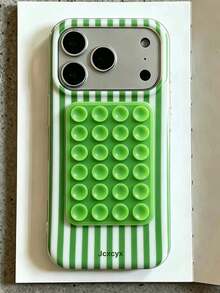 極簡配色吸盤手機殼，適用於 iPhone 17 Pro Max 17 Pro 17 Pro 16 14 13 12 15 Pro Max 14 15 16 Plus 14 15 13 12 11 16 17，極簡糖果色防震保護殼 - 綠色 - 查看 3