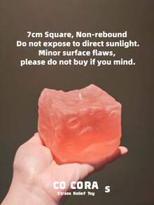 [Squishy] 巨型透明冰川起司，特大號椰子油浸漬塊狀起司，5cm-7cm-8cm，磨砂冰川紋理起司捏捏樂玩具，理想禮物，生日禮物 - 彩色 - 查看 14