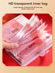 Cash Management Manual, Transparent Pocket Pouch, Savings Book, Portable Cash Storage Box, Mini Photo Card Holder, Notebook For Organizing Cash, Photos, Banknotes And Daily Items, Convenient For Budget Planning - Multicolor - View 5
