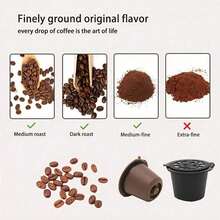 SOKANY 5 Buah Cangkir Kapsul Kopi Reusable dengan Saringan Kopi, Filter Stainless Steel 304, Dilengkapi Sikat Pembersih & Sendok, Kompatibel dengan Berbagai Wadah Kapsul, Silakan Periksa Gambar untuk Model Spesifik - View 5