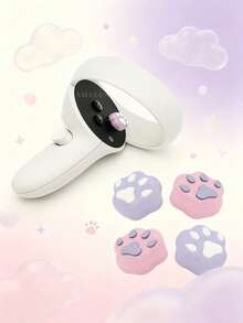 Cute Paw Thumbstick Caps For Me Ta Quest 3 3S Controller, Joystick Grip Cover, Smooth Control Rocker Protector, VR Accessories - View 2