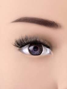 10 Pairs Crisscross 14mm Long False Eyelashes - Black - View 5
