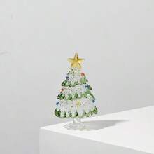 Zibo Glass Christmas Tree Handmade Glass Craft Ornament Home Decor Desktop Christmas Gift - Multicolor - View 11