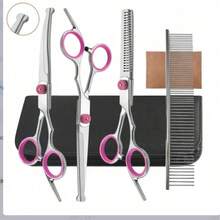 Professional Hair Cutting Scissors, Stainless Steel Straight & Thinning Shears, Sharp & Smooth, Suitable For Home Use, Hair Salon And Pet Grooming - View 1