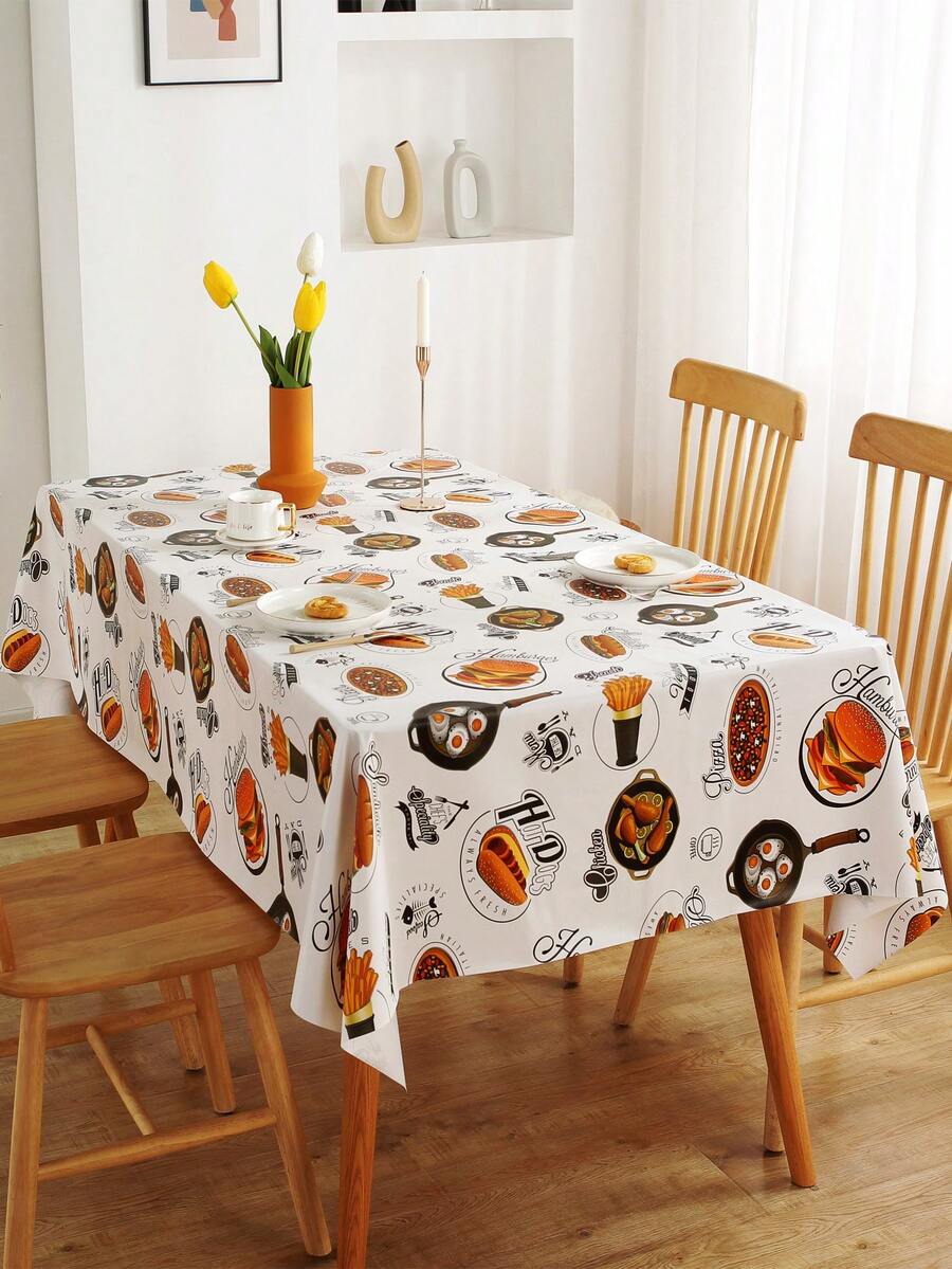 Rectangle PVC Tablecloth Waterproof Spill‑Proof Easy Clean Table Cover Decorative Table Protector For Dining Room Banquet Daily Use - Multicolor - View 1