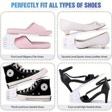 Adjustable Height Shoe Rack Storage Box, Closet Shoe Organizer, Suitable For Entryway, Hallway, Living Room, Bedroom, Bathroom, Very Space-Saving - Multicolor - View 5