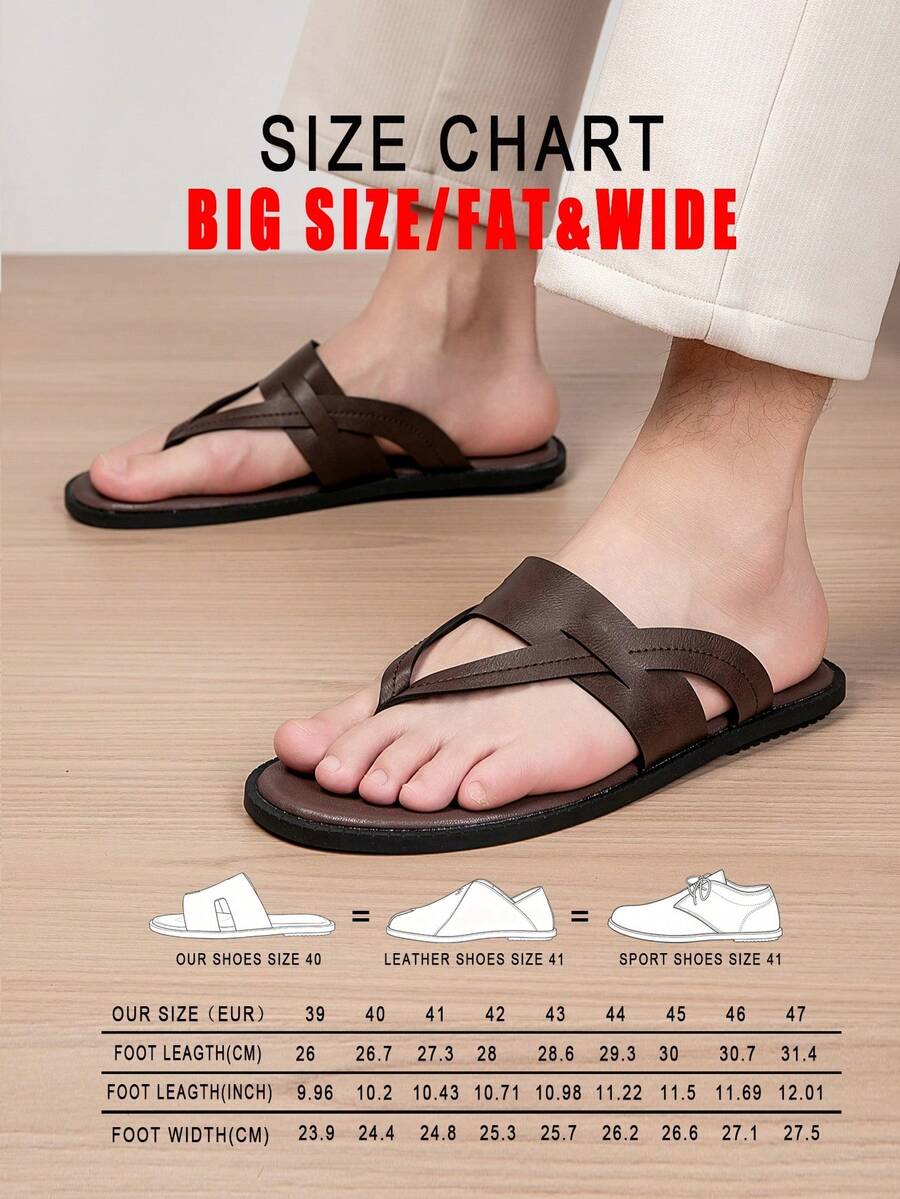 純色交叉帶夏季男士沙灘夾腳拖鞋，印花沙灘戶外時尚休閒度假風