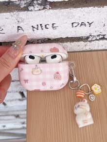 Girly Pink Plaid Cat & Dog Pods 4 Protective Case, Compatible With Apple Pro Earbuds Pod 3, 2nd Gen Wireless Bluetooth, 3rd Gen, 2nd Gen Pod Pro, 4th Gen, 5th Gen - Baby Pink - View 12