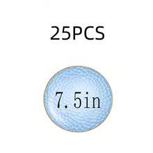 50/25/20/10pcs Blue Gold Rim Plates/Trays Set, 7.5 Inch/10.25 Inch Reusable Plates, Food Trays, Fruit And Snack Platters, Dessert And Salad Plates, Cheese And Candy Trays, Multi-Purpose Tableware For Parties, Weddings, Birthdays, Picnics, Holiday Events, Easy To Clean, Suitable For Home And Event Elegant Table Setting. Service Plate, Party Dinner Plate - View 14