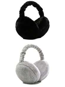 Ultra Soft Plush Earmuffs - Foldable, Warm, Comfortable, Cold-Resistant, Unisex Design For Winter Outdoor Activities, Hand Washable, Winter Accessorie - Multicolor - View 16