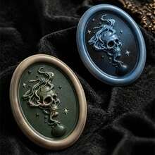 1pc Gothic Skull Magic Potion Bottle Wax Seal Stamp Head, Solid Brass Detachable Fire Paint Seal For Envelope Invitation Scrapbook Gift Box DIY Craft Decoration, Handle, Wax & Ink Not Included - Deep Sea Potion - View 4