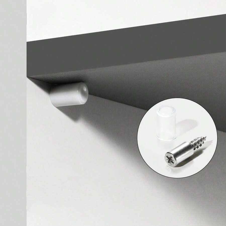 100pcs Steel Cabinet Shelf Pins - Non-Slip Laminate Board Support With Self-Drilling Screws, Ideal For Glass Furniture, Ensures Maximum Stability And Easy Installation - Shelf Screws - View 1