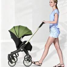 YAZOCO 2-In-1 Travel Baby Stroller Lightweight, Folds InOne Click, Large Capacity Bottom Storage Basket, Anti-Slip Wheels, Convertible, For Toddlers - Pink - View 8