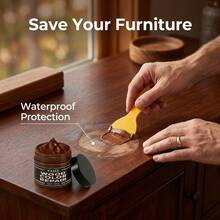 YXMX 30g Brown Wood Color Repair Paste With Scraper, Waterproof Quick Drying Furniture Scratch And Crack Filler For Dark Wood Table And Door - Brown - View 1