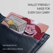 Funny Personalized Cartoon Money-Loving Girl Bank Card Sticker, Single Piece, Premium Ultra-Thin PVC Vinyl Material, Scratch-Resistant Waterproof, Removable Without Residue, Suitable For Credit Cards, Debit Cards, Bank Card Decorative Film - View 6