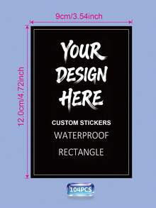 1/32/72/104pcs Custom Printed Rectangle Labels For Bottle, Personalized Waterproof Rectangular Stickers, Customized Printed Rectangle Label For Candles, Jars, Packaging Seals, Product Labels, Rectangle Sticker For Business Logo - Multicolor - View 48
