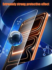 Navigator 4pcs, Compatible With IPhone11 High Definition Tempered Glass Screen Protector, High Hardness, Transparent, Anti-Scratch, Anti-Drop, Waterproof, Compatible With Iphone UItra/18 Promax/18 Pro/18/17e/17 Pro Max/17 Pro/17Air/17/16 Pro Max/16 Pro/16 Plus/16/15 Pro Max/15//14/13/12 And Other Models. - Clear - View 9