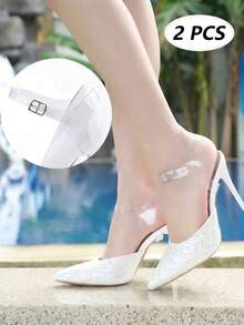 Detachable High Heel Straps With Adjustable Buckle To Prevent Slipping, Transparent Invisible Shoe Decor, Suitable For Professionals, Minimalist Shoe Straps, Suitable For Walking Or Dancing, Suitable For Women's High Heels, Women's Non-Slip High Heels - Multicolor - View 12