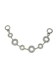 1pc Vintage Circle Coin Tassel Bag Chain, Silver Boho Style Purse Decor Chain, Detachable Clasp Shoulder Bag Accessory Charm - Multicolor - View 7