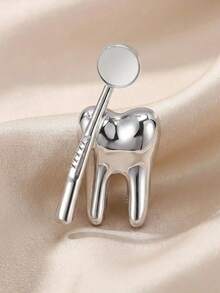 Dentist Exclusive Tooth Mirror Pin, Personalized Gift Badge, Cute Tooth Dentist Brooch, Clothing & Bag Decoration - A - View 9