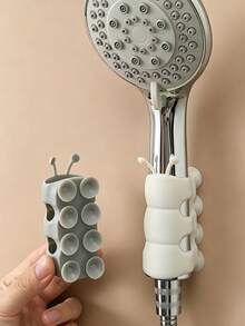 4pcs Caterpillar Shower Head Holder Suction Cup, Caterpillar Shower Head Suction Cup, Shower Head Base Bracket, Universal, No Drilling, Movable, Fixed Base Shower Accessories - Default - View 2