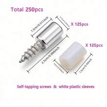 100pcs Steel Cabinet Shelf Pins - Non-Slip Laminate Board Support With Self-Drilling Screws, Ideal For Glass Furniture, Ensures Maximum Stability And Easy Installation - Shelf Screws - View 7