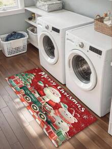 1pc 3D Anti-Slip Cute Santa Claus Floor Mat, Christmas Decoration Essential, Suitable For Entryway, Study, Bedside, Floor Mat, Outdoor, Easy To Clean, Anti-Slip, Quick Drying, All Season, Washable - A - View 10