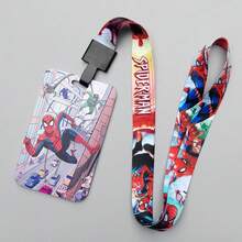 Disney 1 dây đeo thẻ Spider-Man màu xanh và hồng rực rỡ với nhân vật hoạt hình, chất liệu PVC, phù hợp cho thẻ ID và thẻ nhân viên, bao đựng thẻ ID, thiết kế vui nhộn, bền bỉ, phụ kiện Spider-Man cho fan Marvel - Nhiều màu - Xem 8