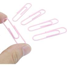 2 Inch Large Paper Clips, Rose Gold, 100Pcs - Baby Pink - View 3