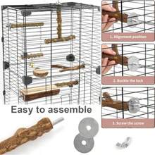 Parrot Perch Set, Multi-Shape Cage Perches, Suitable For Small And Medium Birds, Easy To Install Bird Cage Accessories - View 8