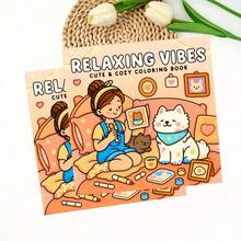 Cozy Moments: Adult And Teen Coloring Book, Depicting Girls, Boys And Pets In Relaxing Leisure Time (Cute And Easy To Color), Single-Sided Printing, Convenient For Coloring, Cute And Simple Design, Suitable For Adults, Teens And Children - Cozy Moments Coloring Book - View 5