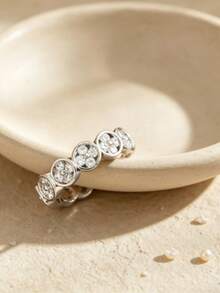 1pc Adjustable Circle Ring For Women, Light Luxury Niche Design, Exquisite Finger Ring, Ins Fashion Versatile Hand Accessory - Gold a - View 7