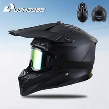 DOT Adult Female Men Helmets Motorcycles Kask Cross Downhill Helmet Off Road Helmet Racing Classic Motorcycle Original - Black - View 1