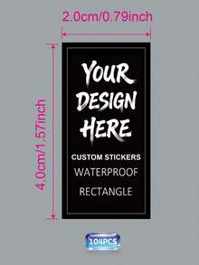 1/32/72/104pcs Custom Printed Rectangle Labels For Bottle, Personalized Waterproof Rectangular Stickers, Customized Printed Rectangle Label For Candles, Jars, Packaging Seals, Product Labels, Rectangle Sticker For Business Logo - Multicolor - View 82