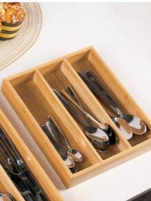 1-Piece Kitchen Drawer Organizer, Kitchen Utensil Organizer Tray, Cutlery Tray, Christmas Decoration, Halloween Decoration, Autumn Decoration - Khaki - View 6