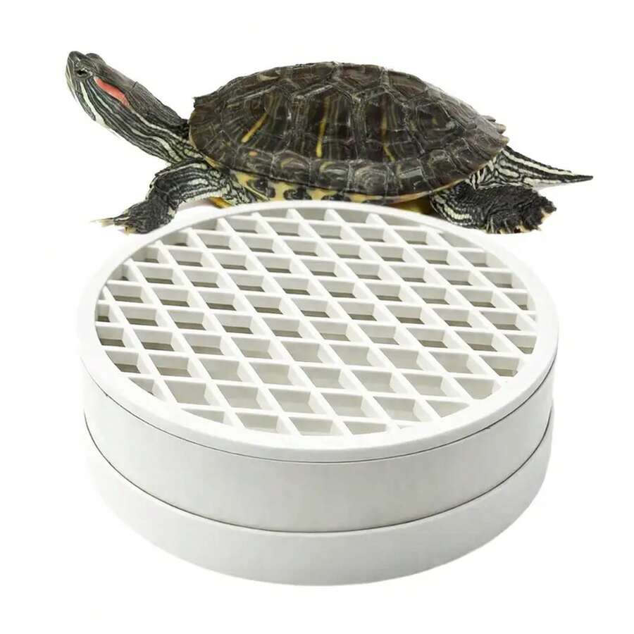 Turtle Poop Collector Efficient Basking Platforms Turtle Tank Waste Collector Circular Turtle Toilet Turtle Aquarium Accessories - XL - View 1