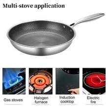 Stainless Steel Frying Pan - Uncoated, Non Stick, Suitable For Induction Cookers And Kitchen Cooking, Can Be Used For Seafood Pots - View 6