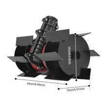 Red‑Black 9‑Tooth Iron Weeding‑Wheel Attachment, Spray‑Painted Universal‑Connector Cultivating‑Unit For Garden Orchard Vegetable‑Plot Sandy‑Soil Tasks - B - View 7