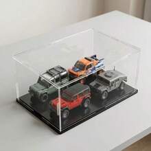 1pc Acrylic Display Box, Multiple Sizes Available, Assembled, Dust-Proof Display Box, Matte Black Base, Suitable For Displaying Figures, Collectibles, Statues, Models, Etc. - A - View 4