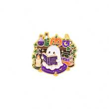 Cute Ghost Halloween Enamel Pins Set, Pumpkin Witch House Brooches, Spooky Fun Lapel Pins For Backpacks Jackets Hats Decor, Halloween Gift For Friends - Multicolor - View 19