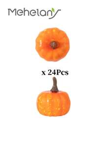MEHELANY 36/24/12/4pcs Orange Artificial Pumpkins, Assorted Sizes Outdoor Orange Foam Plastic Artificial Pumpkins, Suitable For Home Decor, Tabletop Display, Halloween, Harvest Festival, Farm Theme Party, Autumn Wedding Decoration, Photography Props, Room, Kitchen, Fireplace, Housewarming Holiday Gift - Orange - View 12
