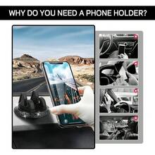 1pc Car Phone Holder, Rhinestone Car Phone Mount, 360° Adjustable Car Dashboard Phone Holder, Self-Adhesive Car Phone Holder, Suitable For Most Phones - A - View 6