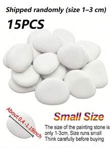Medium Smooth White Painting Stones - Flat And Hand-Selected, Suitable For Crafts, Art, Decoration - No Chemicals, Smooth Surface For Even Effect, Ideal For Beginners And Handmade Projects, Craft Supplies, Art Projects, Decorative Stones - Multiple Styles - View 17